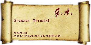 Grausz Arnold névjegykártya